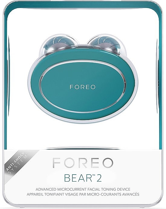 Zaawansowane mikroprądowe urządzenie tonizujące - Foreo Bear 2 Advanced Microcurrent Full-Facial Toning Device Evergreen — Zdjęcie N2