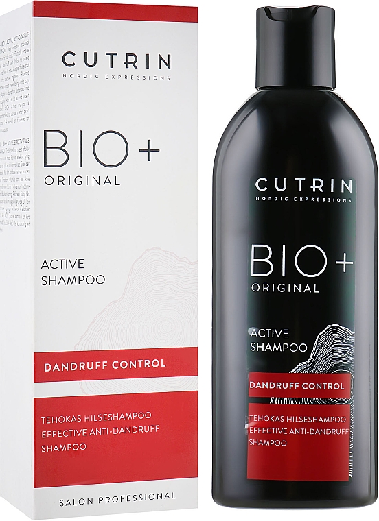 Aktywny szampon przeciwłupieżowy do włosów - Cutrin Bio+ Original Active Shampoo  — Zdjęcie N1