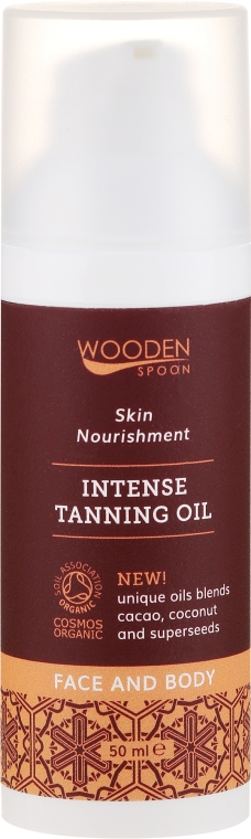 Intensywny olejek do opalania do twarzy i ciała - Wooden Spoon Intense Tanning Oil — фото N1