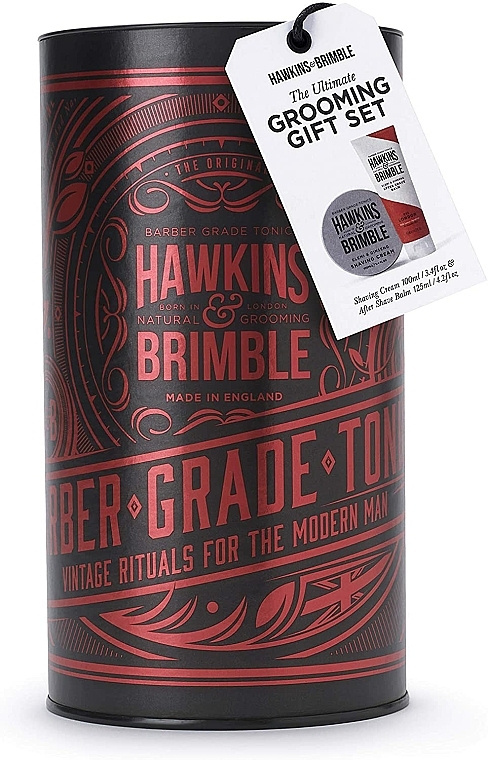 Zestaw - Hawkins & Brimble Grooming Gift Set (shaving/cr/100ml + ash/balm/125ml) — Zdjęcie N2