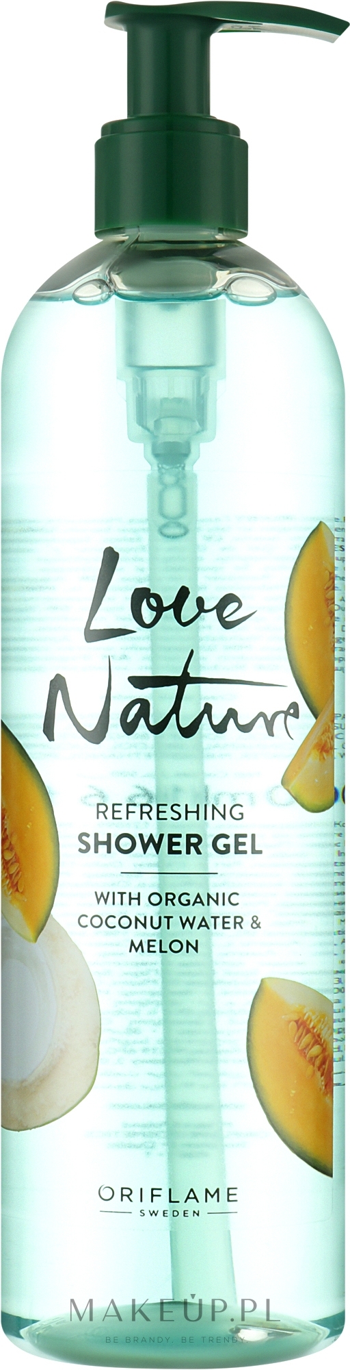 Orzeźwiający żel pod prysznic z organiczną wodą kokosową i melonem - Oriflame Love Nature Organic Coconut Water & Melon Shower Gel — Zdjęcie 500 ml