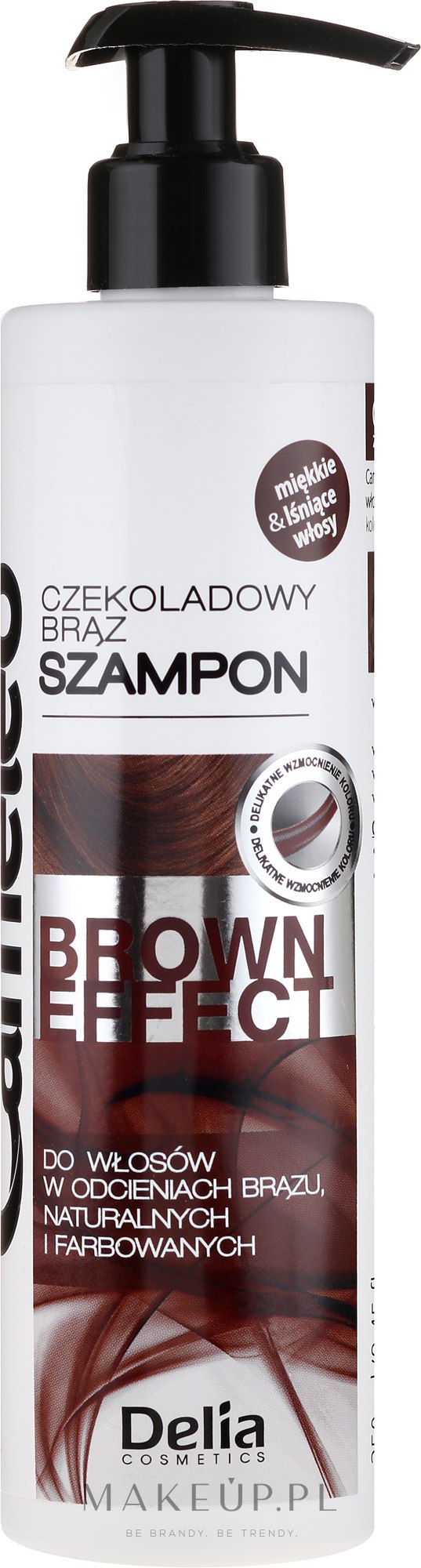 Odświeżający szampon do włosów z efektem pogłębiania koloru dla brunetek - Delia Cameleo Brown Effect — Zdjęcie 250 ml