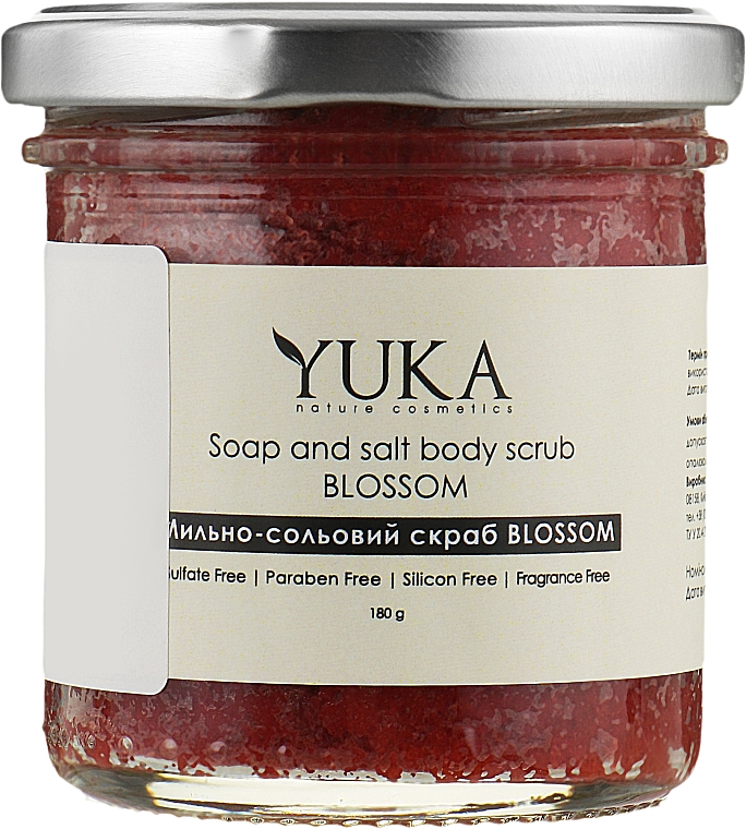 Peeling mydlano-solny do ciała - Yuka Soap And Salt Body Scrub "Blossom"