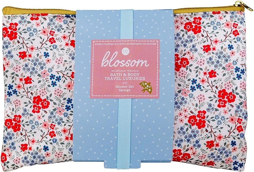Zestaw - Accentra Blossom Bath Care Set (sh/gel/100ml + sponge/1pcs + bag/1pcs) — Zdjęcie N1