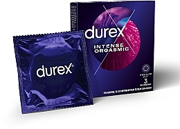 Kup Prezerwatywy prążkowane z wypustkami i żelem stymulującym, 3 szt. - Durex Intense Orgasmic