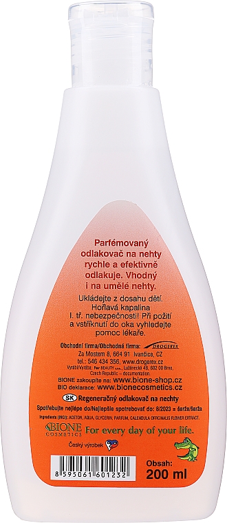 Zmywacz do paznokci - Bione Cosmetics Marigold Nail Polish Remover — Zdjęcie N2