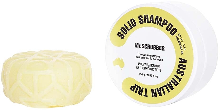 Szampon w kostce Wygładzenie i jedwabistość - Mr.Scrubber Solid Shampoo Bar — Zdjęcie N1