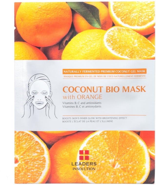 Rozjaśniająca maska z galaretką kokosową i ekstraktem z pomarańczy - Leader Coconut Bio Mask With Orange — Zdjęcie N1