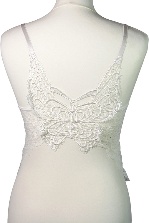 Długi koronkowy top, biały - Lolita Accessories — Zdjęcie N3