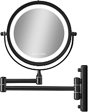 Kup Lusterko z podświetleniem LED i 10-krotnym powiększeniem - Gillian Jones LED Double Sided Wall Mirror In Black With x 10 m