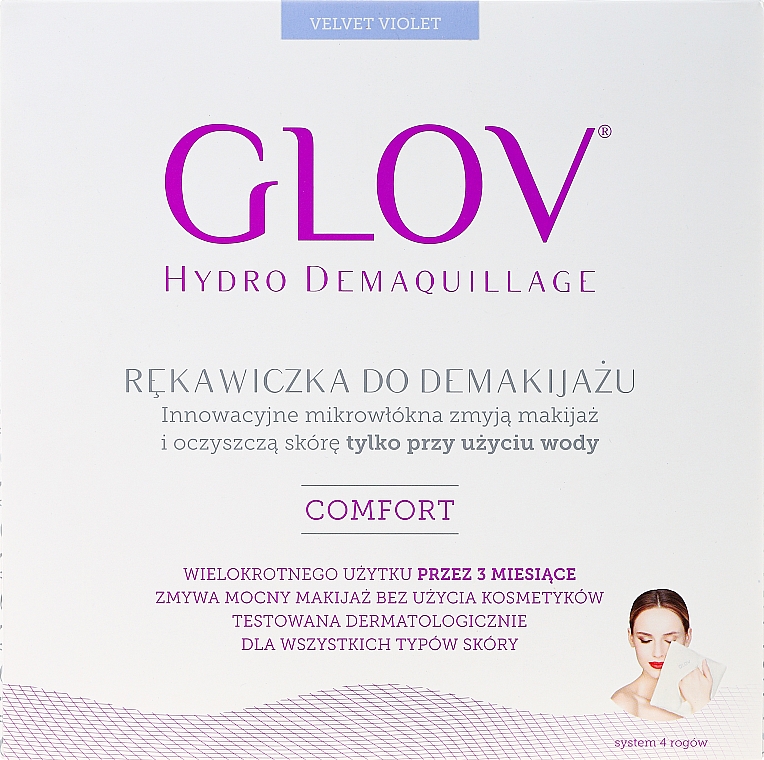 Rękawica do demakijażu, fioletowa - Glov Comfort Hydro Demaquillage Gloves Very Berry — Zdjęcie N2