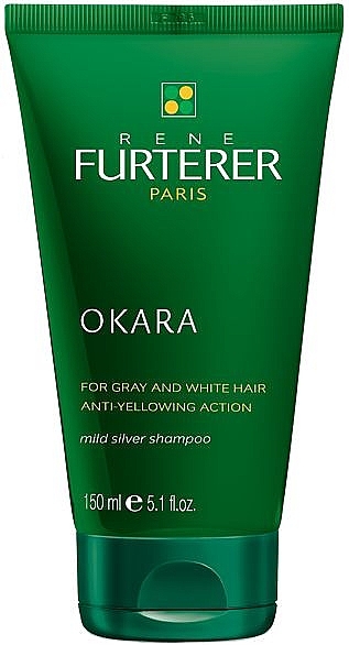Szampon przeciw żółknięciu włosów siwych i białych - Rene Furterer Okara Mild Silver Shampoo — Zdjęcie N1