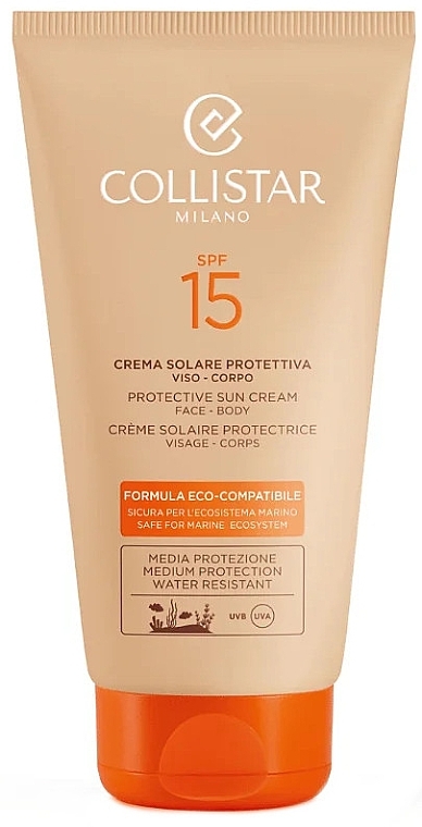 Ochronny filtr przeciwsłoneczny - Collistar Eco-Compatible Protection Sun Cream SPF15 — Zdjęcie N1