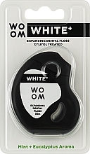 Kup 	Nić dentystyczna o smaku mięty i eukaliptusa, 30 m - Woom White Expanding Dental Floss