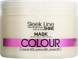 Maska z jedwabiem do włosów farbowanych - Stapiz Sleek Line Colour — Zdjęcie N1