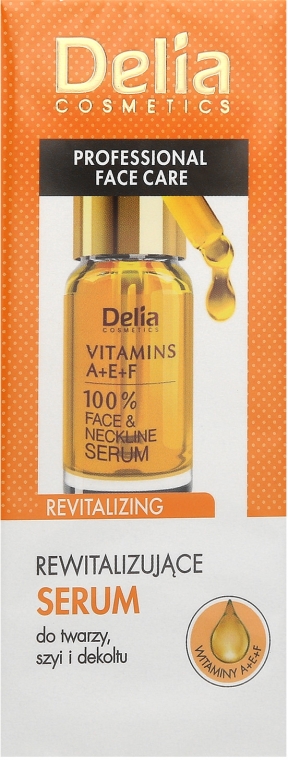 Rewitalizujące serum do twarzy, szyi i dekoltu z witaminami - Delia Professional Face Care Revitalizing Serum