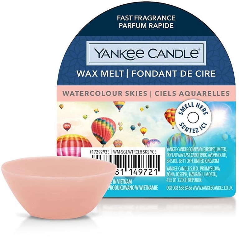 Wosk aromatyczny - Yankee Candle Wax Melt Watercolour Skies — Zdjęcie N1