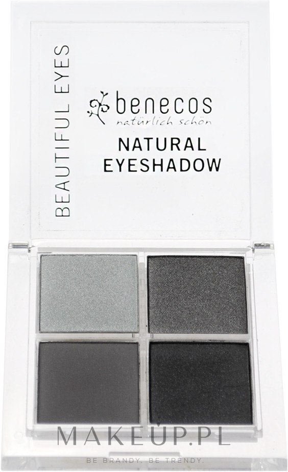 Paletka cieni do powiek - Benecos Natural Quattro Eyeshadow — Zdjęcie Smokey Eyes