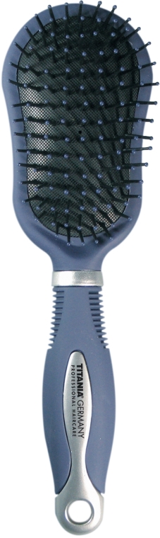 Masująca szczotka do włosów, niebieska, 23,5 cm - Titania Salon Professional — Zdjęcie N1