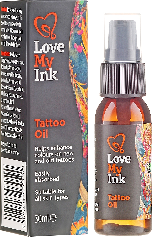 Olejek do pielęgnacji tatuażu - Love My Ink Tattoo Oil — Zdjęcie N1