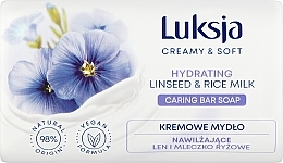 Kup Kremowe mydło Mleko lniane i ryżowe - Luksja Creamy & Soft Hydrating Linseed & Rice Milk Caring Bar Soap