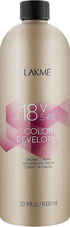 Krem utleniający - Lakme Color Developer 18V (5,4%) — Zdjęcie N3
