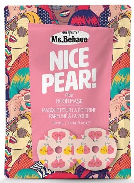Maska na piersi - Mad Beauty Ms.Behave Nice Pear Boob Mask — Zdjęcie N1