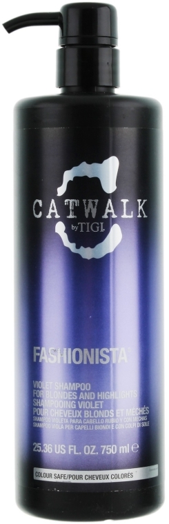 Fioletowy szampon do włosów - Tigi Catwalk Fashionista Violet Shampoo (z pompką) — Zdjęcie N1