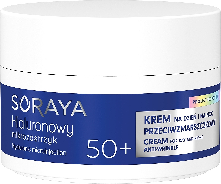 Krem przeciwzmarszczkowy do twarzy 50+ - Soraya Hyaluronic Microinjection Pro Matrix Peptide Anti-Wrinkle Cream — Zdjęcie N1