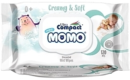 Chusteczki nawilżane dla dzieci, 120 szt. - Ultra Compact Mini Momo Creamy & Soft — Zdjęcie N1