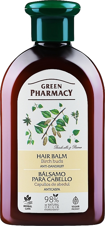 Przeciwłupieżowy balsam do włosów Dziegieć brzozowy i olej rycynowy - Green Pharmacy