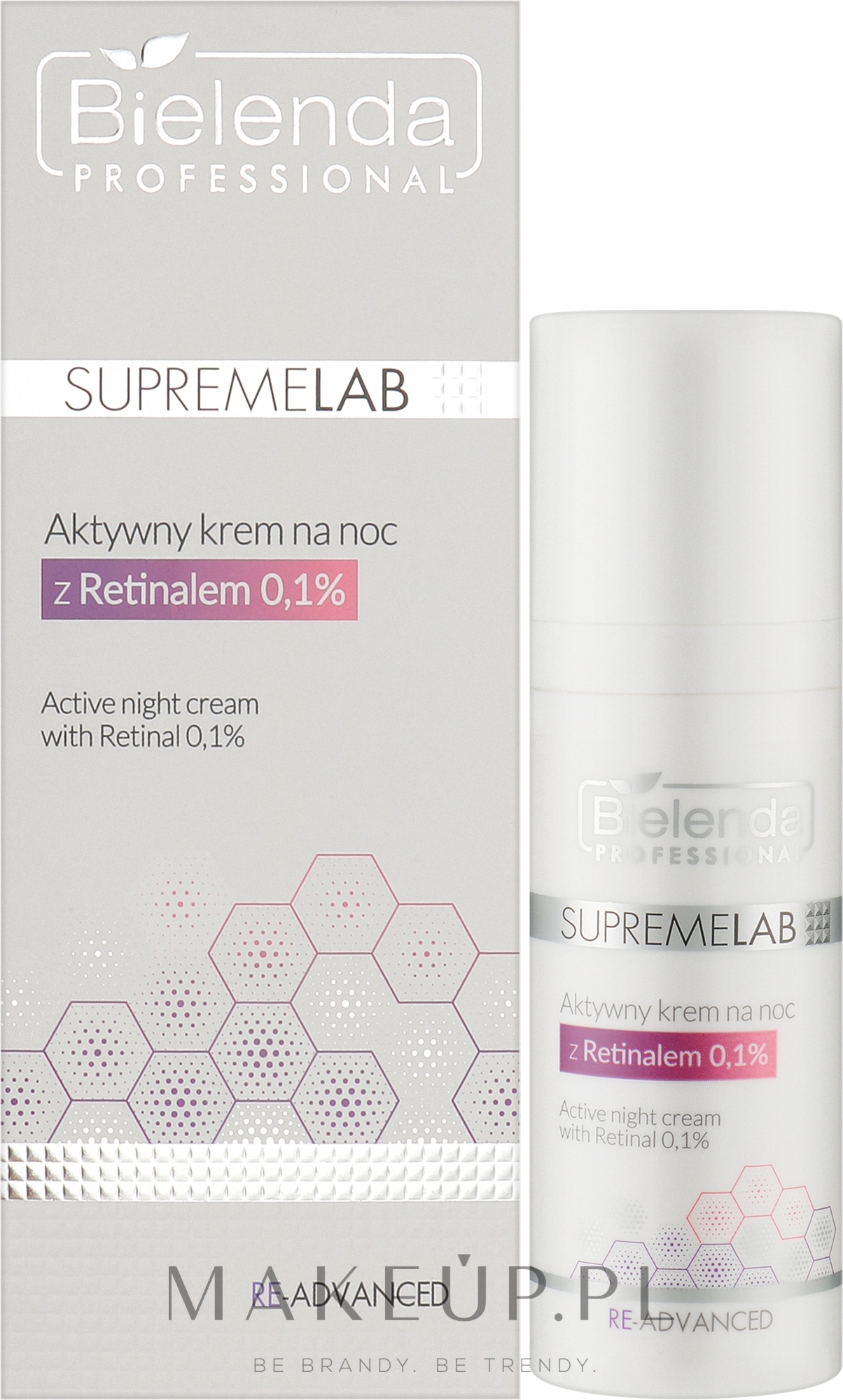 Aktywny krem ​​z retinolem na noc - Bielenda Professional Supremelab Re-Advanced Active Night Cream With Retinol 0.1% — Zdjęcie 50 ml