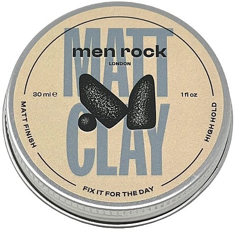 Matowa glinka do stylizacji włosów, mocno utrwalająca - Men Rock Matt Clay High Hold Matt Finish — Zdjęcie N1