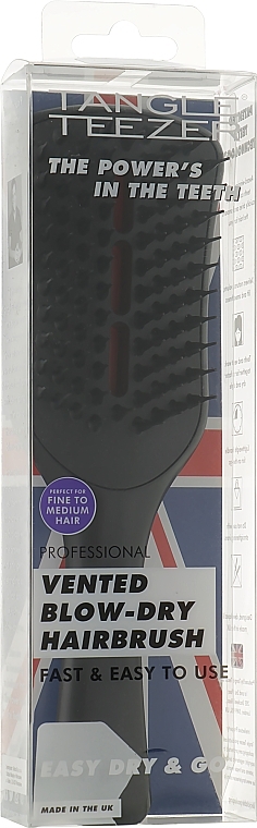 Szczotka do włosów - Tangle Teezer Easy Dry & Go Jet Black — Zdjęcie N4
