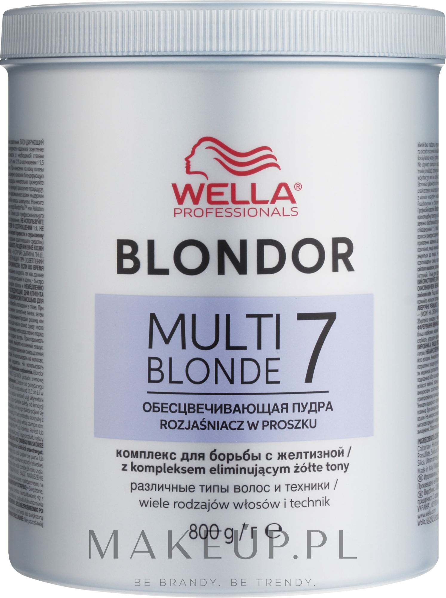 Puder rozjaśniający do włosów - Wella Professionals Blondor Multi Blonde 7 Powder Lightener — Zdjęcie 800 g