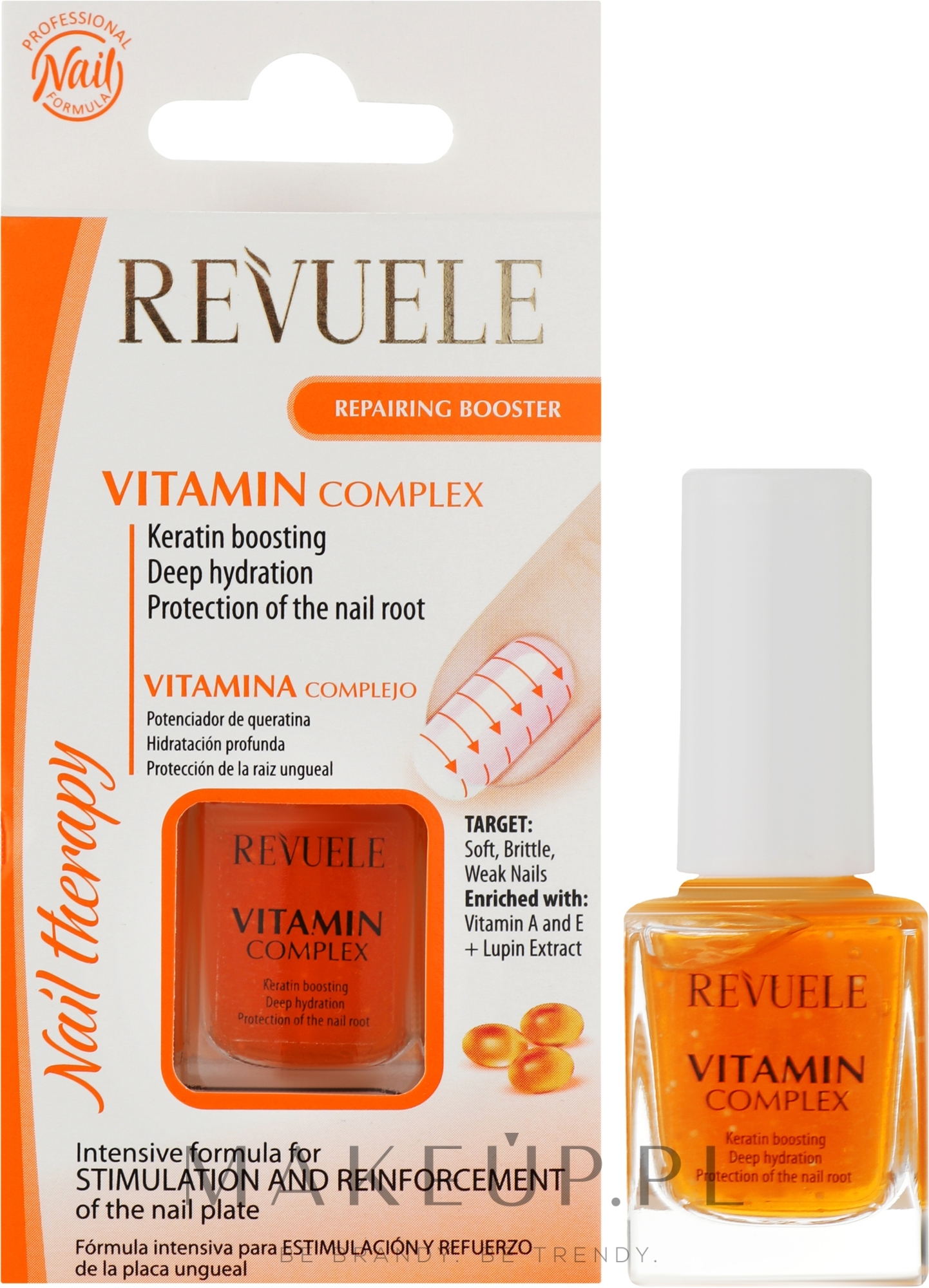 Wzmacniająca odżywka do paznokci - Revuele Nail Therapy Vitamin Complex — Zdjęcie 10 ml