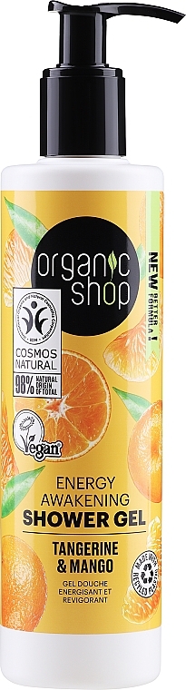 Energetyzujący żel pod prysznic Mandarynkowa eksplozja - Organic Shop Organic Tangerine and Mango Energy Shower Gel — Zdjęcie N1
