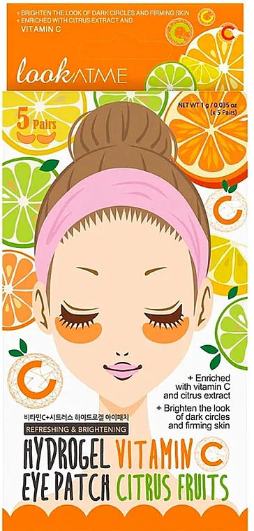 Hydrożelowe płatki pod oczy Witamina C i cytrusy - Look At Me Hydrogel Eye Patch Vitamin C & Citrus Fruits — Zdjęcie N1