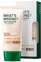 Krem przeciwsłoneczny do skóry wrażliwej SPF50+ PA ++++ - Frudia What's Wrong Help Cicaderm Sun Cream — Zdjęcie N2