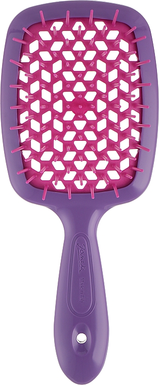 Szczotka pneumatyczna do włosów, fioletowo-różowa - Janeke Superbrush — Zdjęcie N1