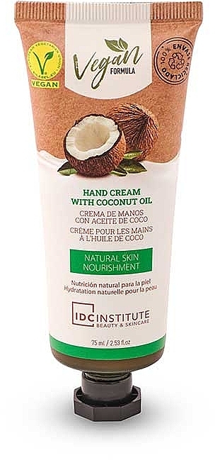 Krem do rąk Kokos - IDC Institute Hand Cream Vegan Formula Coconut Oil  — Zdjęcie N1