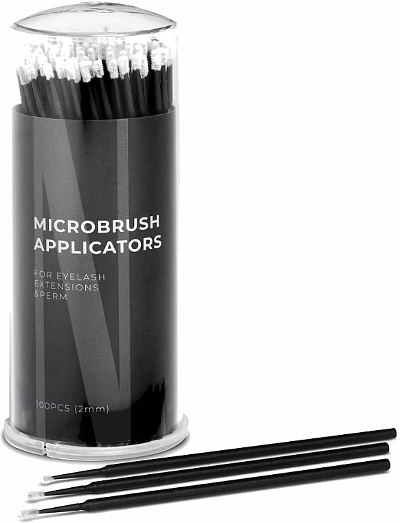 Bezwłókienkowe aplikatory do rzęs, 2 mm, 100 szt. - Nanolash Microbrush Applicators — Zdjęcie N1