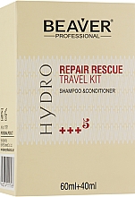 Zestaw podróżny do intensywnej regeneracji - Beaver Professional Repair Rescue Travel Kit (shm/60ml + cond/40ml) — Zdjęcie N1