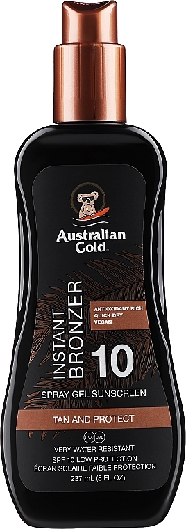 	Żel przeciwsłoneczny w sprayu z szybkim bronzerem - Australian Gold Sunscreen Spf10 Spray Gel With Instant Bronzer — Zdjęcie N1
