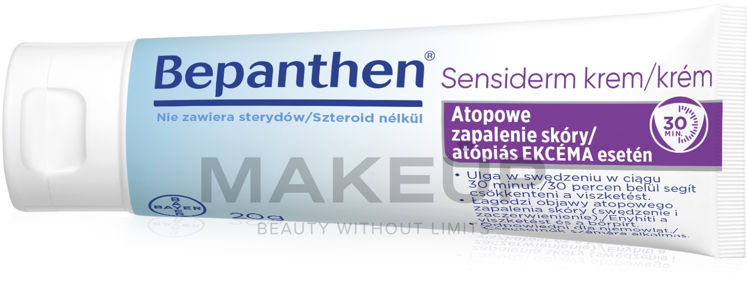 Krem do skóry podrażnionej - Bepanthen Sensiderm Cream — Zdjęcie 20 g