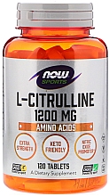 Suplement diety L-cytrulina, 1200 mg - Now Foods L-Citrulline Tabs — Zdjęcie N1