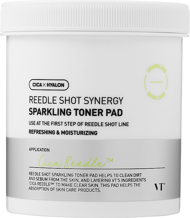 Wygładzające płatki do twarzy - VT Cosmetics Reedle Shot Synergy Sparkling Toner Pad — Zdjęcie N2