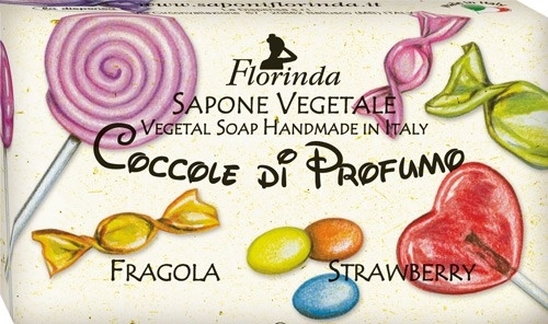 Mydło naturalne w kostce dla dzieci Truskawka - Florinda Sapone Vegetale Strawberry — Zdjęcie N1