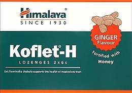 Suplement diety Lizaki o smaku imbirowym - Himalaya Herbals Koflet-H Ginger Flavour — Zdjęcie N1