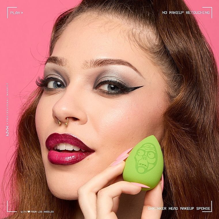 Gąbka do makijażu w etui - NYX Professional Makeup Beetlejuice Shrinker Makeup Sponge & Travel Case — Zdjęcie N8